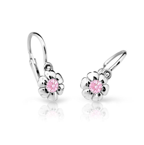 Zlaté dětské náušnice C2151B-Pink