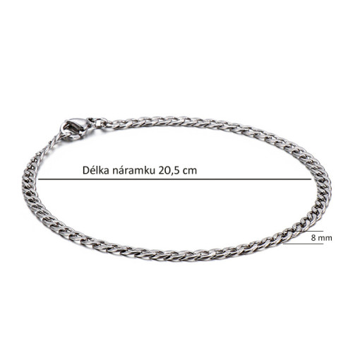 Ocelový náramek na paži WJHB673-8