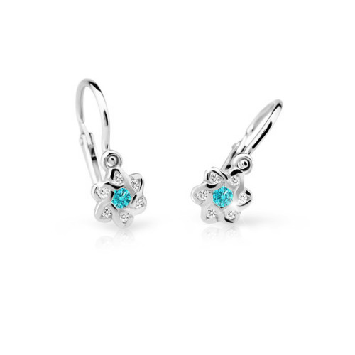 Dětské zlaté náušnice Cutie Jewellery C2149B-Mint Green