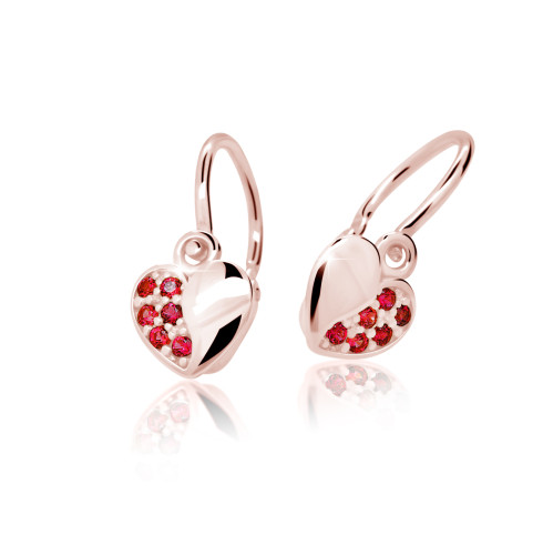 Dětské zlaté náušnice Cutie Jewellerly C2160R-Ruby Dark