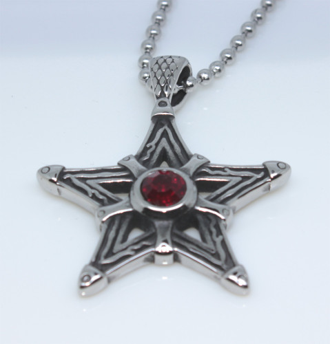 Přívěsek pentagram chirurgická ocel WJHP008
