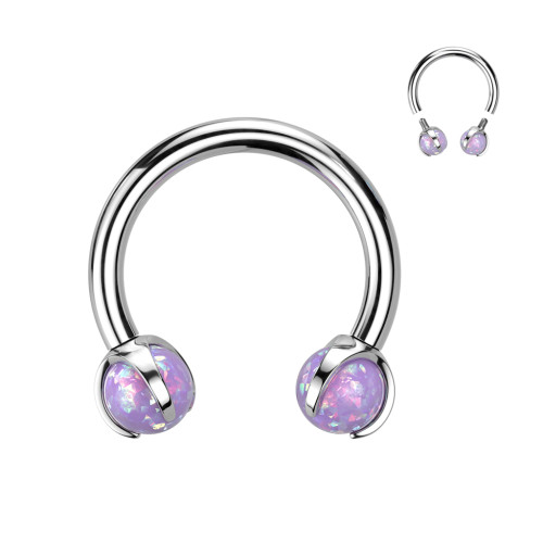 Titanový piercing do ucha s opálem SETIH28