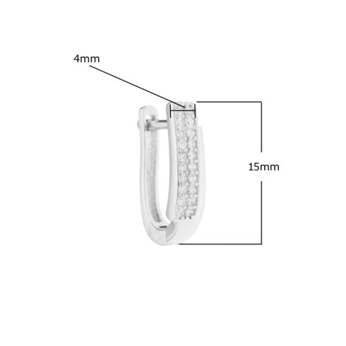 Visací stříbrné náušnice se zirkony 306061001