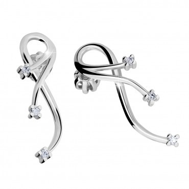 Náušnice stříbrné se zirkony 2069