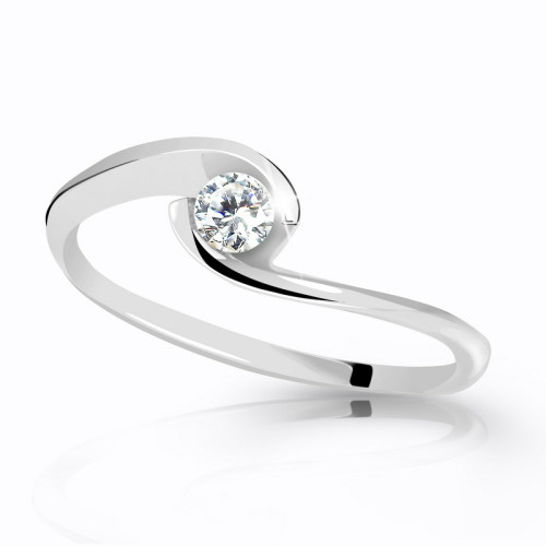 Prstýnek bílé zlato se zirkonem Z6134W