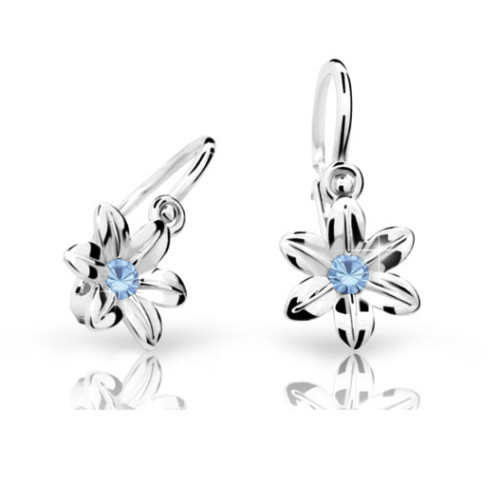 Dětské náušnice Cutie Jewellery C1993B Arctic Blue - Bílé zlato 585/000