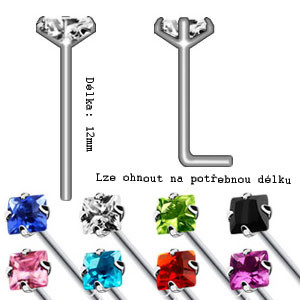 Piercing nosu stříbro 12-21