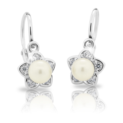 Dětské náušnice s perlou Swarovski C2387