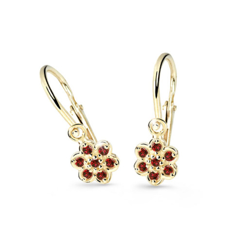 Náušnice pro miminko zlaté Cutie Jewellery C2746Z Červená