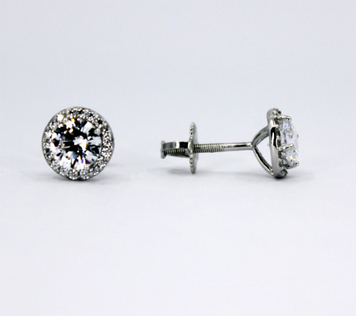 Stříbrné náušnice pecky na šroubek 313313001