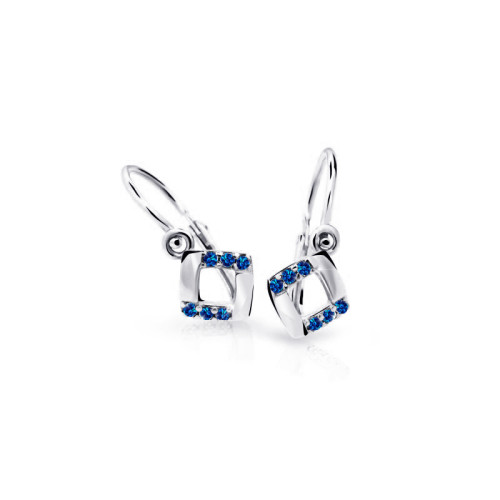 Zlaté dětské náušnice C2268B-Blue dark