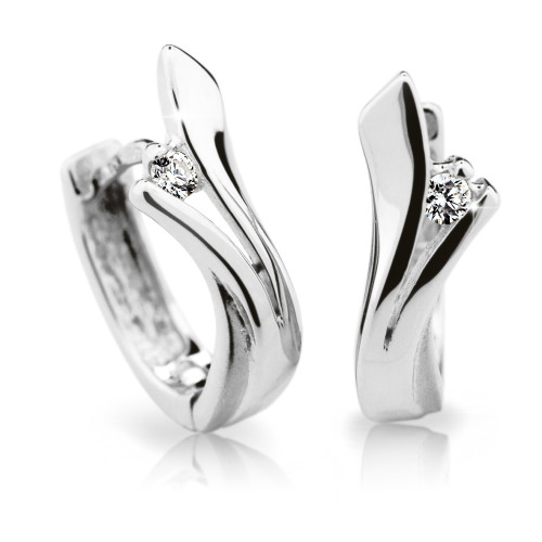 Náušnice bílé zlato se zirkony Z6434B