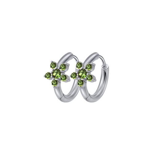 Náušnice do ucha z chirurgické oceli WJHE1235ST-Green