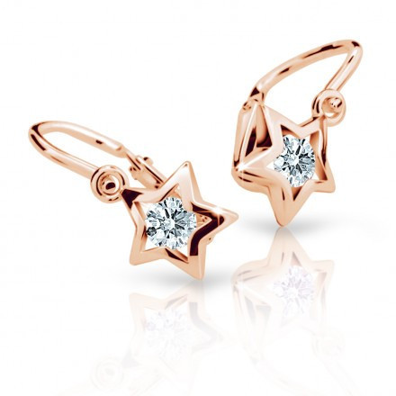 Dětské zlaté naušnice Cutie Jewellery C1942R-White