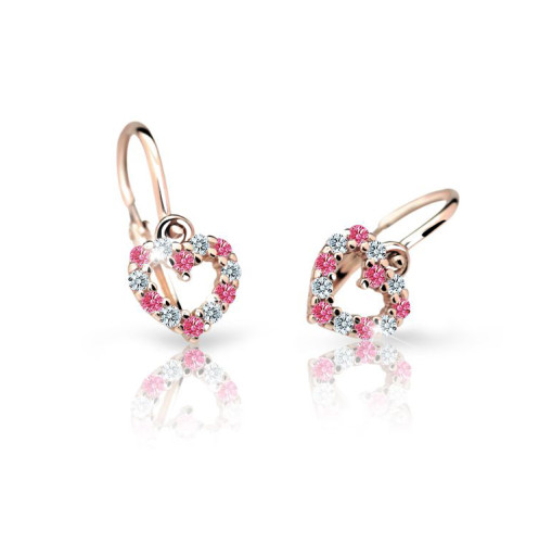 Zlaté dětské náušnice Cutie Jewellery C2157R-Tcf Red