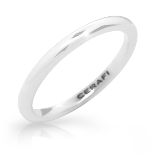 Dámský prsten z keramiky Cerafi 104 Sole Bianco