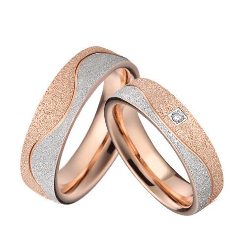Snubní prstýnky z chirurgické oceli kombinované SPPL030
