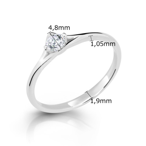 Dámský zlatý prsten Z6721-Rozměry