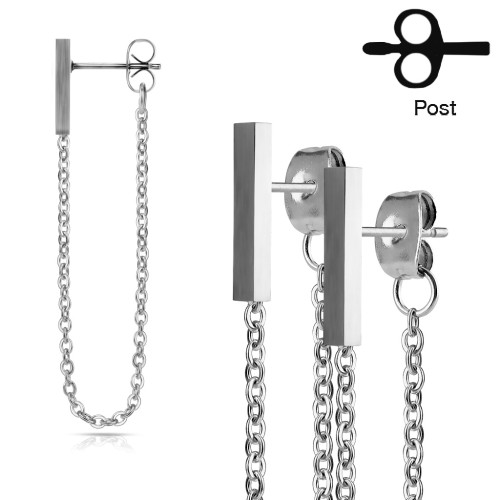 Ocelové náušnice pro ženy a dívky 3070-Steel