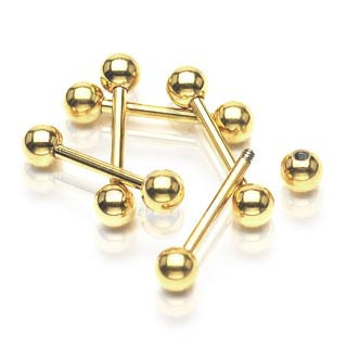 Zlatý piercing do jazyku SEGDPB