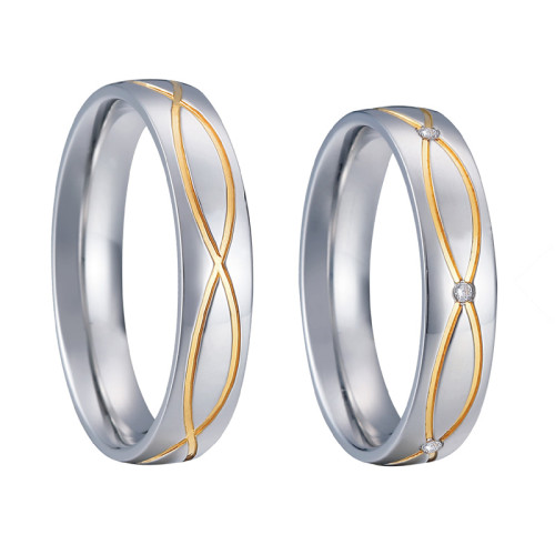 Ocelové snubní prsteny SPPL008