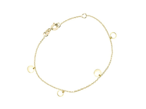 Jemný zlatý náramek s penízky Z0101