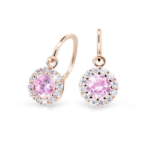 Dětské náušnice zlaté Cutie Jewellery C2745R-Pink