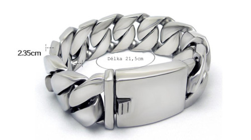 Masivní náramek chirurgická ocel JCFCE226