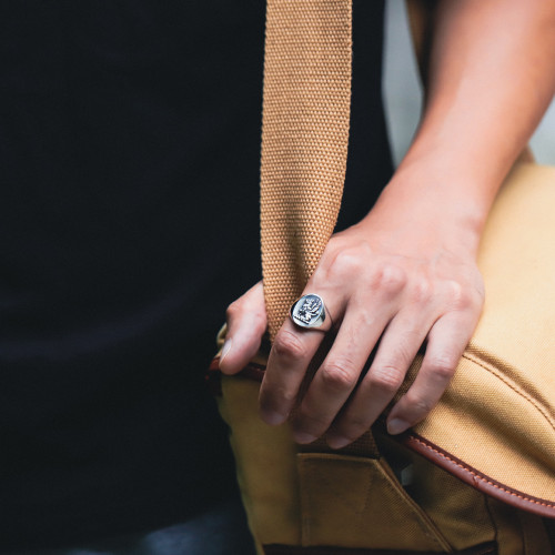 Ocelový prsten pro muže RSS1033ST