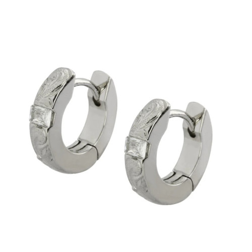 Moderní ocelové náušnice kroužky Genco GESS205ST