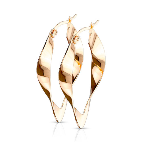 Ocelové visací náušnice 3546-rose gold
