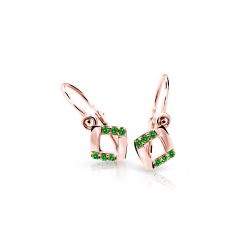 Dětské zlaté naušnice C2268R-Green
