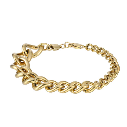 Pozlacený ocelový náramek BSS1010GD