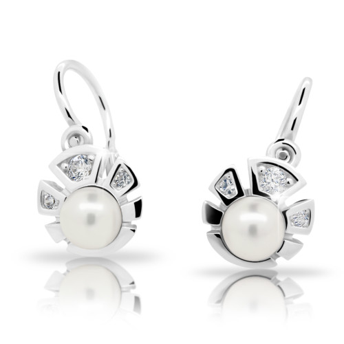 Dětské náušnice s perlou Swarovski C2410