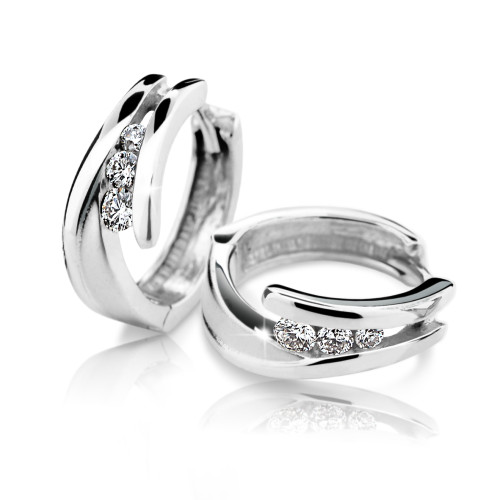Náušnice kroužky bílé zlato Cutie Jewellery Z6433B