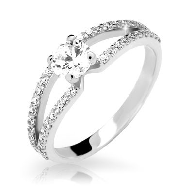 Zásnubní prstýnek stříbro 2358