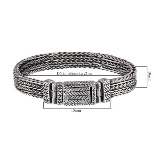 Pánský náramek z chirurgické oceli BSS1061