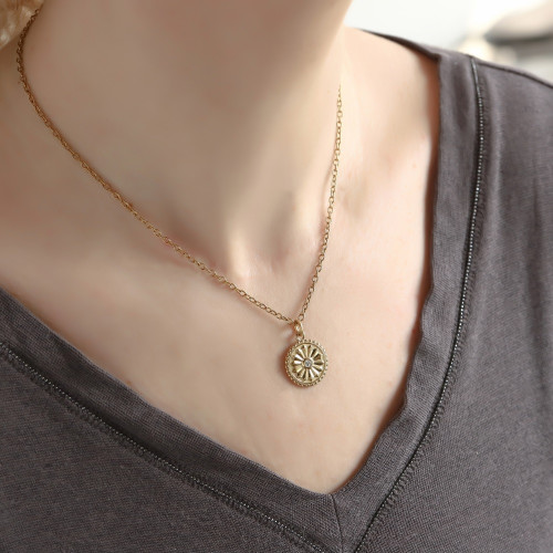 Přívěsek na krk z chirurgické oceli PSS1320GD