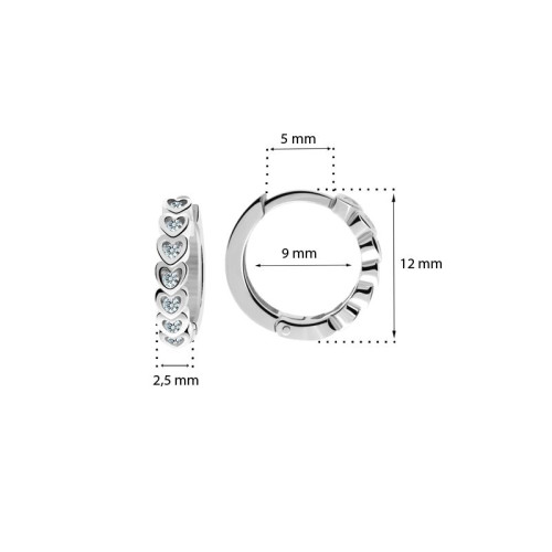 Dětské náušnice bílé zlato C3340B