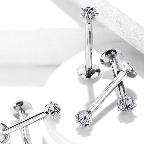 Titanový piercing do rtu hvězdička SET23LI5