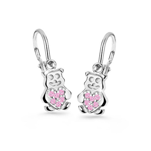 Dětské naušnice zlaté Cutie Jewellery C2751B Pink
