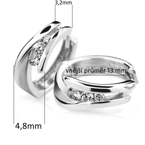 Náušnice z bílého zlata Cutie Jewellery Z6433B