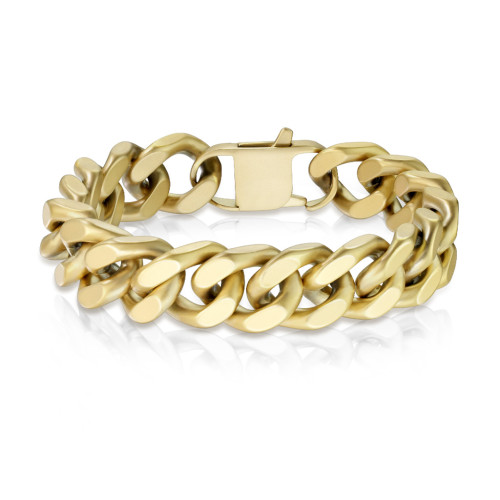 Pánský náramek zlatý chirurgická ocel SESBS01MG