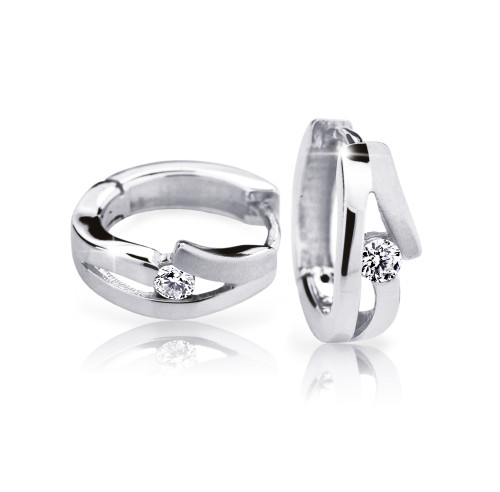 Zlaté náušnice se zirkony Z6483B