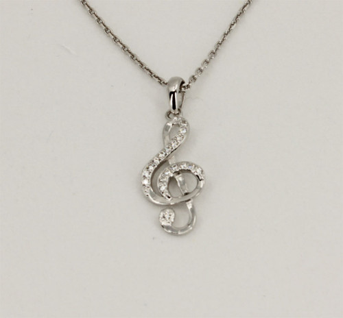 Stříbrný přívěsek houslový klíč 310984001