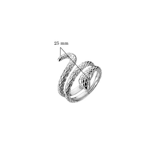 Prsten z chirurgické oceli s hadem SERS0631