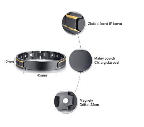 Náramek na ruku chirurgická ocel JCFSBRM124