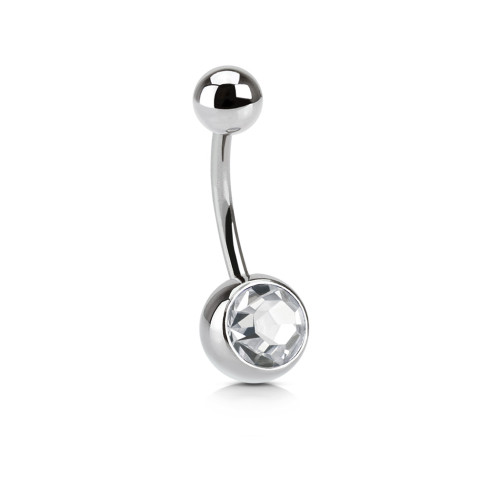 Piercing do pupiku chirurgická ocel SENS03-CZ
