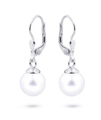 Zlaté náušnice s perlou Z3019B