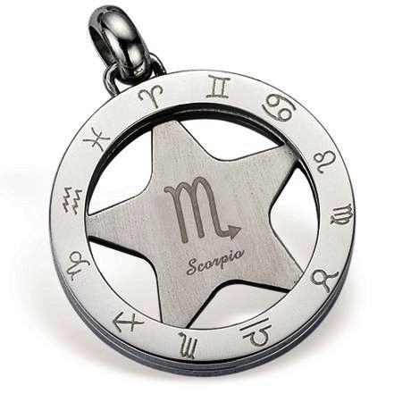 Ocelový náhrdelník se znamením štíra PSS71